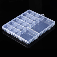Прямоугольные полипропиленовые (полипропиленовые) контейнеры для хранения бусинок CON-S043-041