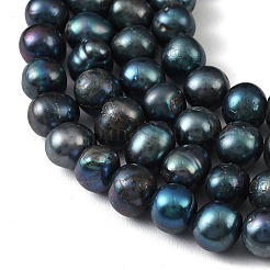 Окрашенные натуральные культивированные нити из пресноводного жемчуга&nbsp;PEAR-L034-18A