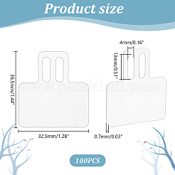 100 шт. прозрачные ПВХ-ценники для очков CDIS-GA0001-03