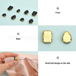140 pieza de 12 estilos de rhinestone para coser en formas mixtas&nbsp;FIND-CA0007-43D