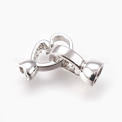 Латунные микро проложить кубического циркония раз за застежками KK-P164-08P