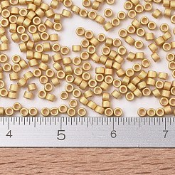 MIYUKIデリカビーズ  シリンダー  日本製シードビーズ  11/0  (db0331) マット 24kt ゴールドメッキ  1.3x1.6mm  穴：0.8mm  約2000PCS /ボトル  10 G /ボトル&nbsp;SEED-JP0008-DB0331