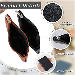 2 шт. 2-цветные чехлы из искусственной кожи с принтом личи на молнии ABAG-CP0001-08C