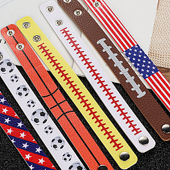 Браслет из 20 кожаного шнура с широким шнуром и кнопкой для мужчин и женщин GUQI-CL0001-01A