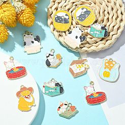 20pcs 10 colgantes de esmalte de aleación de estilo&nbsp;ENAM-SZ0004-25