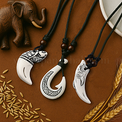 3шт 3 стиля смоляной роговой крючок для рыбалки с акулой&nbsp;NJEW-HY0001-08B