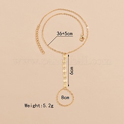 Сплав плоские круглые звенья браслеты кольца для женщин FS-WG2E176-01