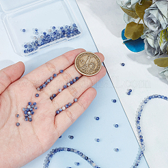 2 нити натуральных голубых пятен яшмы круглые бусины нити G-OC0005-71