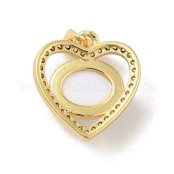 Pendentifs avec zircon cubiques à micro-pavés en laiton&nbsp;KK-B059-43G-B