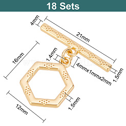 18шт латунные застежки KK-GO0001-12