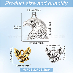 60шт 3 стиля подвески из сплава в тибетском стиле&nbsp;FIND-YW0007-26