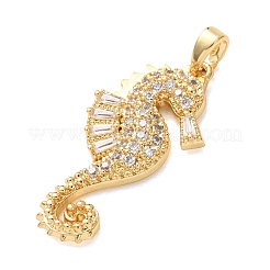 Pendenti in zirconi cubici trasparenti in micro pavè di ottone&nbsp;KK-C264-10F-G