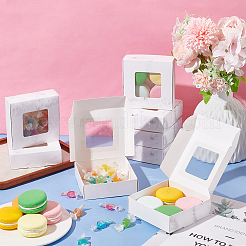 Коробка для хранения конфет из бумаги с мраморным принтом CON-WH0084-92A