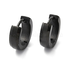 Boucles d'oreilles créoles en acier inoxydable 304 à effet poli&nbsp;EJEW-M001-31EB