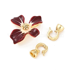 Застежки-застежки из латуни с эмалью KK-U043-10G-01