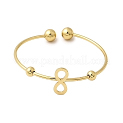 201 браслет-манжета из нержавеющей стали&nbsp;BJEW-Z151-02G-01