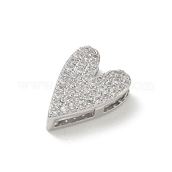 Breloques en laiton micro pavé de zircone cubique transparente pour la saint-valentin&nbsp;KK-A300-20P