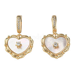 Pendenti in zirconi cubici trasparenti in micro pavè di ottone&nbsp;LS-KK-N233-217