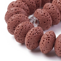 Бусы из натуральной лавы&nbsp;G-F671-01B-10