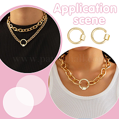 4 шт. латунные подвески-замки с винтовым карабином&nbsp;KK-UN0005-37