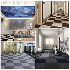 12 шт. квадратная самоклеящаяся полиэфирная ковровая лента&nbsp;DIY-CN0003-45B