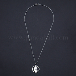 Не тускнеющие подвески из нержавеющей стали 201 NJEW-S105-JN684-45-1