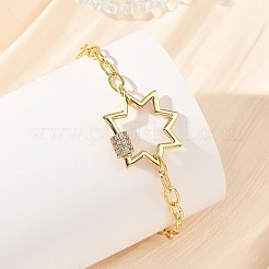 Messing Büroklammer Kette Armbänder&nbsp;BJEW-JB14225
