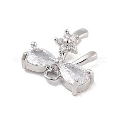 Латунные подвески из прозрачного кубического циркония&nbsp;KK-Z061-17P