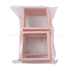 5 шт. квадратная прозрачная полиэтиленовая тонкая пленка подвесная коробка для ювелирных изделий CON-FS0001-19A