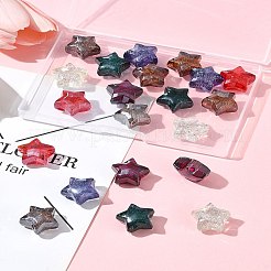 21шт 7 цвета прозрачные акриловые бусины&nbsp;OACR-FS0001-95