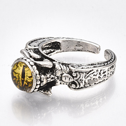 Сплав манжеты кольца пальцев RJEW-T006-35D