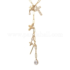 Halskette mit langem Quasten&nbsp;NJEW-G199-04G