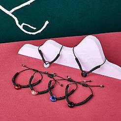 Браслет из плетеных бусин из натуральной красной яшмы&nbsp;BJEW-SW00047-11