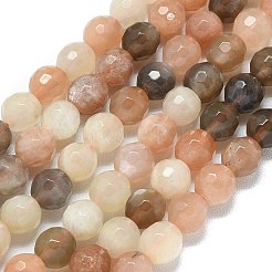 Нити из натуральных бусин из нескольких лунных камней&nbsp;G-B165-A02-6mm