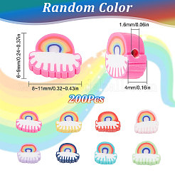 200шт бусины из полимерной глины ручной работы CLAY-SC0001-49