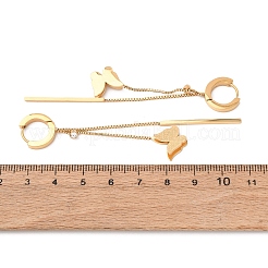 Серьги-кольца из нержавеющей стали 304&nbsp;EJEW-F393-15G