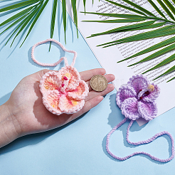 2 шт. подвесные украшения из двухцветного поликоттона&nbsp;HJEW-AR0001-19