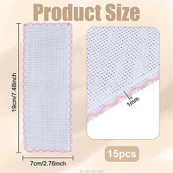 クロスステッチ用の綿のブックマーク  長方形  ピンク  190x70x1mm&nbsp;DIY-WH0759-27B