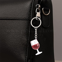 2 шт. 2-цветные прозрачные брелки в виде напитков из смолы&nbsp;KEYC-YW00240