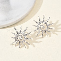 Orecchini a perno in ottone a forma di sole per donna&nbsp;EJEW-A167-08P