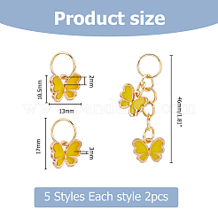 Сплав эмали бабочка шнурок очарование украшение&nbsp;PALLOY-NB00002