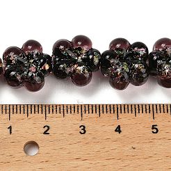 Нити стеклянных бусин из дихроичной фольги ручной работы DICH-U001-04G