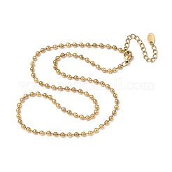 Ожерелья из шариковой цепочки из нержавеющей стали 304 толщиной 3 мм NJEW-D322-02G