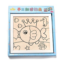 Ensembles d'art de peinture de pulpe de modèle de poisson de bricolage&nbsp;DIY-G033-01A