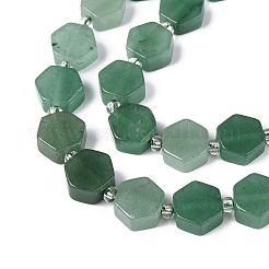 Естественный зеленый авантюрин бисер нитей G-P534-A17-02