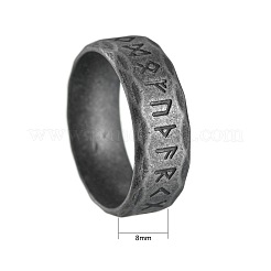 Anelli da uomo in acciaio inossidabile 304 con rune vichinghe&nbsp;WGDF4AB-52