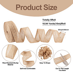 Ruban de jute tressé de 10 m&nbsp;OCOR-TAC0015-13D