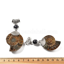 Synthetische blaue Goldfluss Fossil Schnecke Anhänger&nbsp;G-F062-09