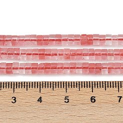 Вишневого кварца стеклянные бусы пряди G-H230-83