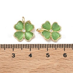 Pendentifs avec zircon cubiques à micro-pavés en laiton&nbsp;KK-G557-28KCG
